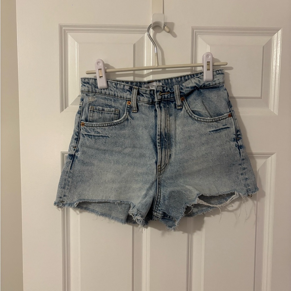 Zara High Wasted Denim Shorts